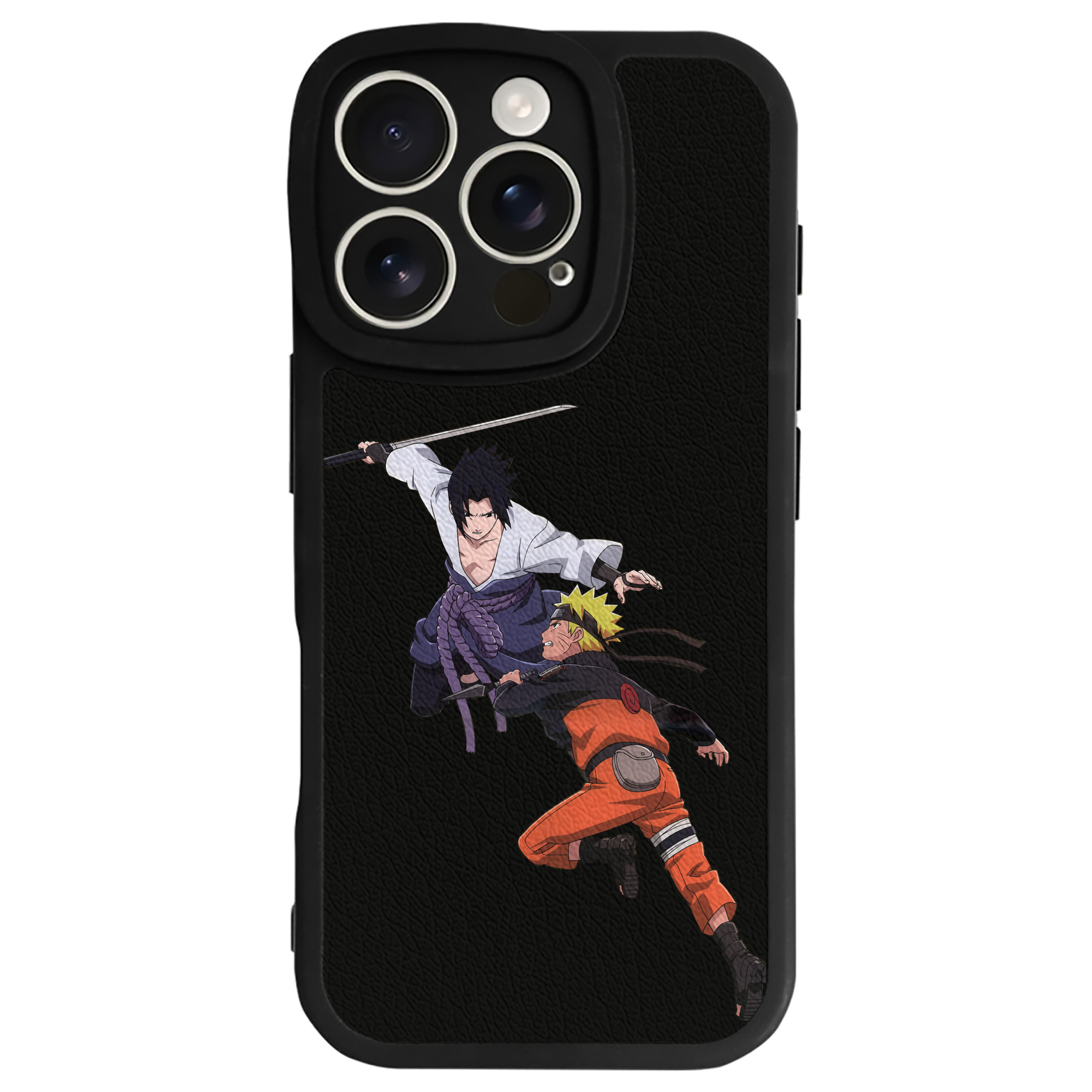 （画像用） NARUTO -ナルト- うちは サスケ Uchiha Sasuke 【iPhone 16シリーズ対応】シリコンスマホケース（レザー調） 材質：シリコン
